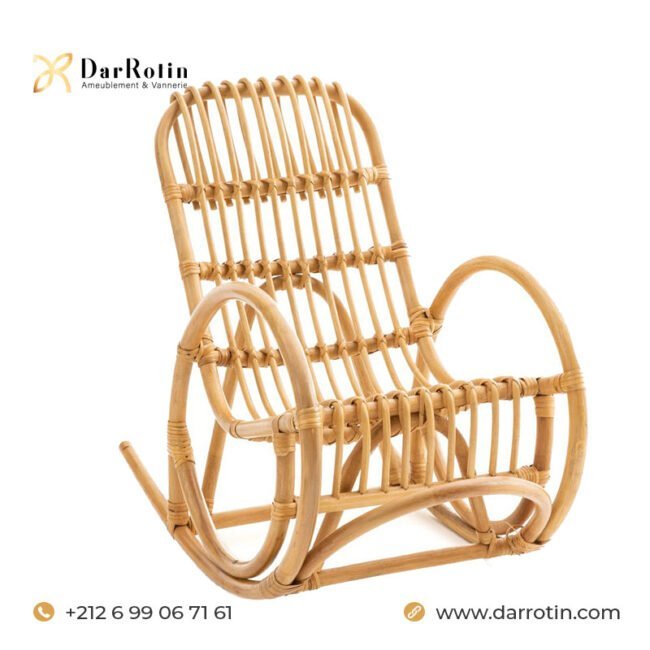 Fauteuil Enfant Rocking-Chair en Rotin chez darrotin - ameublement & vannerie à oulja salé rabat maroc