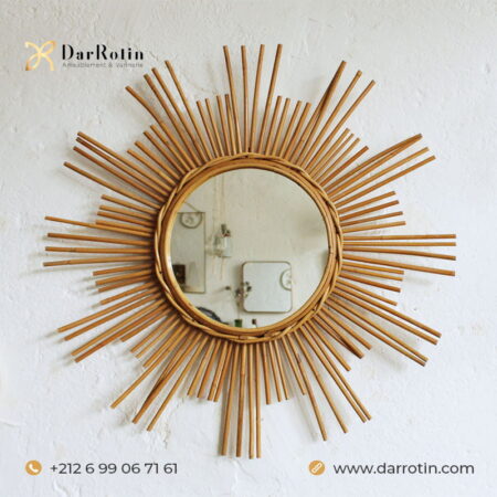 Miroir rotin chez dar rotin darrotin - ameublement & vannerie à oualja salé rabat maroc