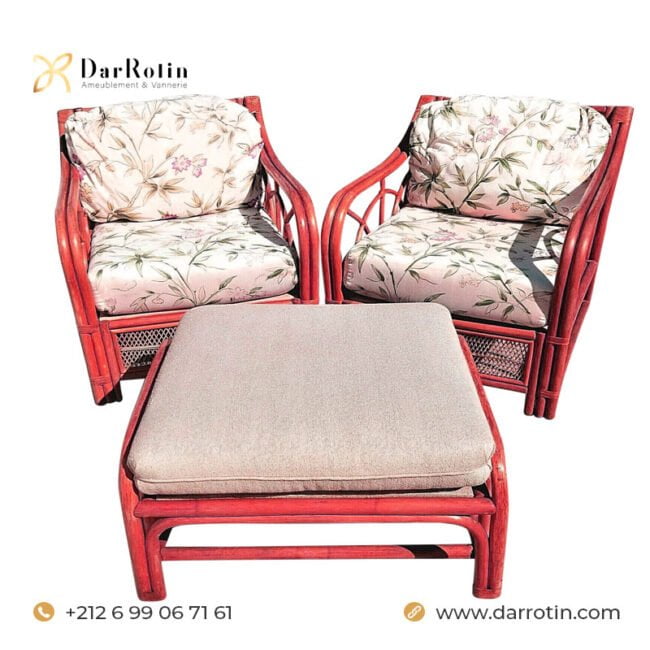 Bambou Rotin Lolita Lounge Chairs chez dar rotin darrotin - ameublement & vannerie à oualja salé rabat maroc