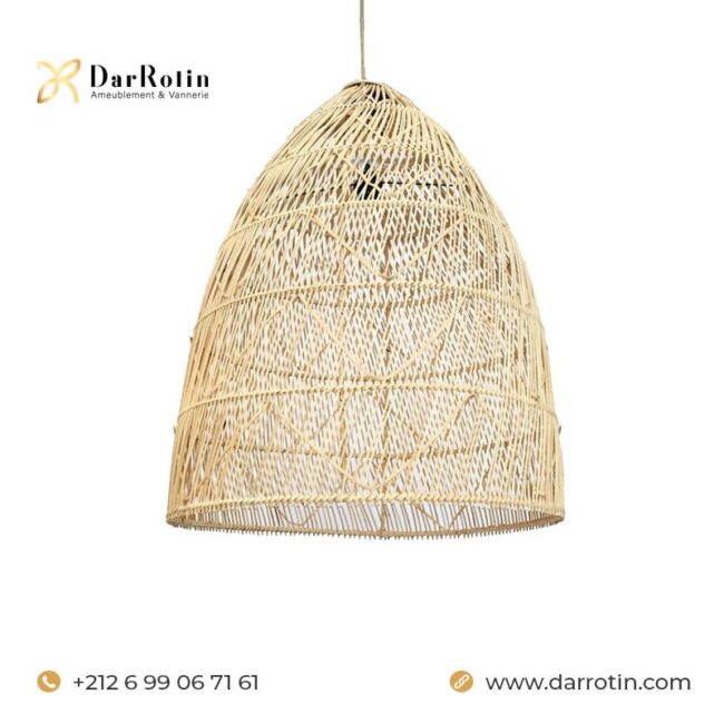 lampe en rotin chez dar rotin darrotin - ameublement & vannerie à oualja salé rabat maroc