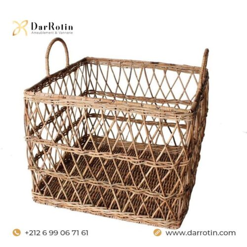 Panier en rotin chez dar rotin darrotin - ameublement & vannerie à oualja salé rabat