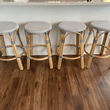 chaise bar en rotin naturel synthétique chez dar rotin darrotin - ameublement & vannerie à oualja salé rabat