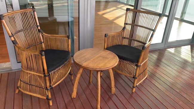 Ensemble de Terrasse en Rotin "Sunset Retreat" – Mobilier Extérieur Élégant | Dar Rotin