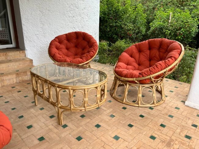 Salon Papasan en Rotin - Confort et Élégance pour Vos Espaces Extérieurs chez dar rotin darrotin.com