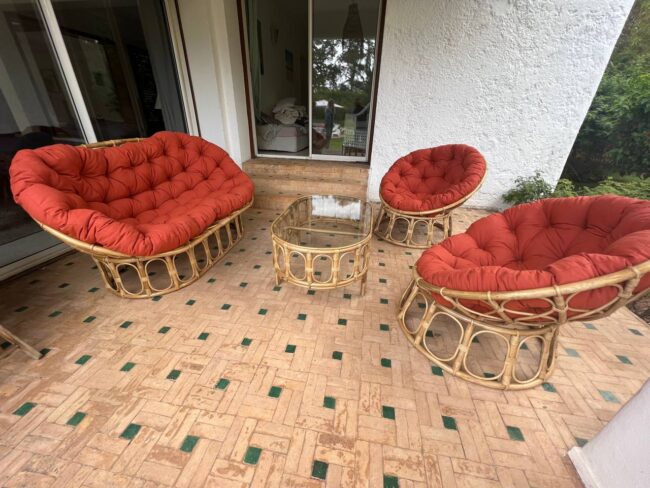 Salon Papasan en Rotin - Confort et Élégance pour Vos Espaces Extérieurs chez dar rotin darrotin.com