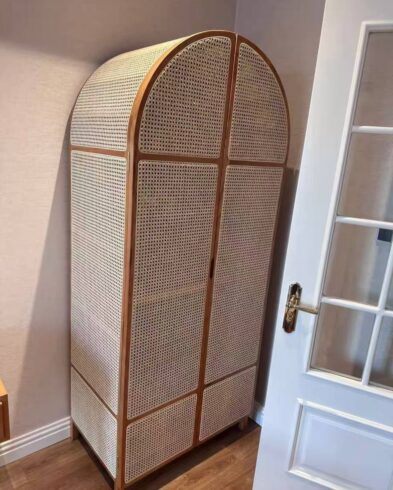 Armoire en Cannage Arche, Structure Haute et Étroite